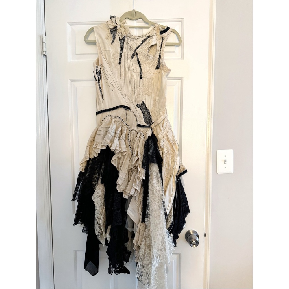Vintage Boho Layered Tulle Midi Dress Custom Made • Costume Cosplay Size S/M